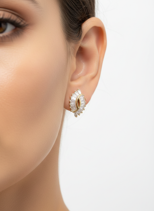 Étoile Marquise Halo Studs