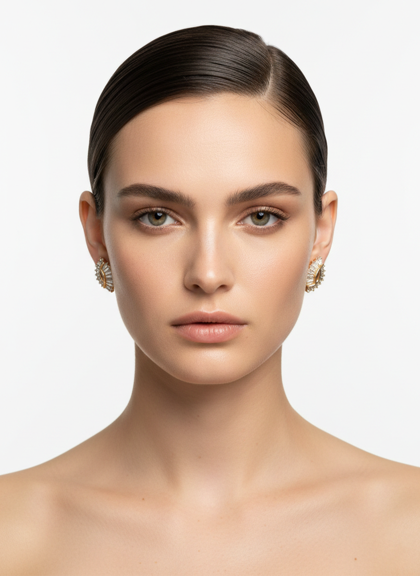 Étoile Marquise Halo Studs