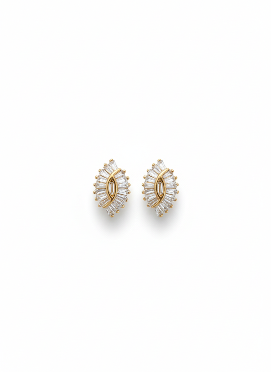 Étoile Marquise Halo Studs