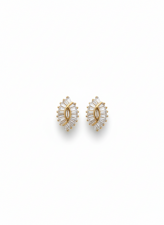 Étoile Marquise Halo Studs